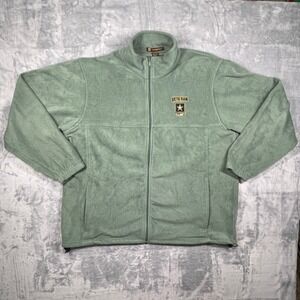 Harriton US Army Veteran Fleece Jacket Full Zip Green Mens 2XL